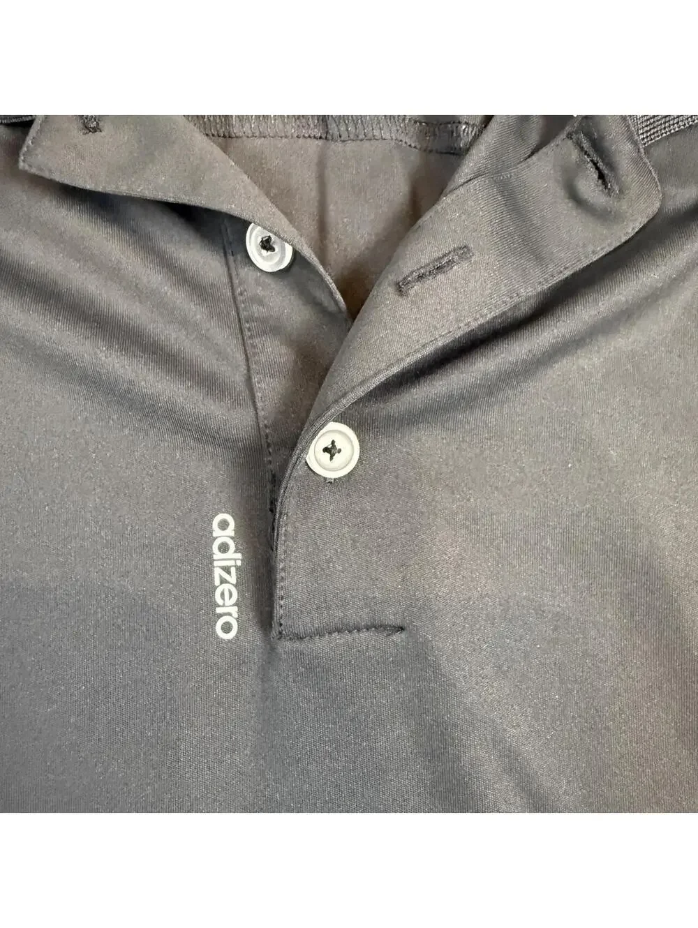Adidas Golf Long Sleeve Polo Shirt Mens Medium Gray Performance Golf